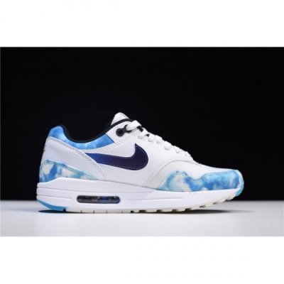 Nike Bayan Air Max 1 Beyaz / Mor / Koyu Obsidian Koşu Ayakkabısı Türkiye - URU2B004